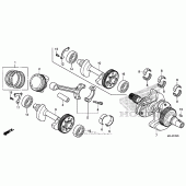 Схема вузла: Колінчастий вал & Поршень для Honda NC700