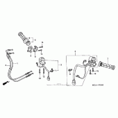 Схема вузла: Пульт управління рульовой для Honda CBR1000 CBR1000RR Fireblade