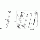 Схема вузла: Вилка передньої осі для Honda CBR1100XX Blackbird