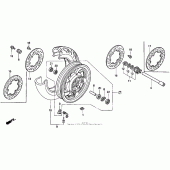 Схема узла: Передние колесо для Honda PC800 Pacific Coast