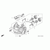 Схема узла: Фара для Honda ST1300 Pan-European