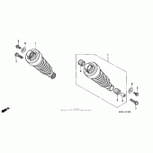 Схема вузла: Задній амортизатор для Honda VF750 Magna