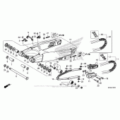 Схема вузла: Задній важіль (Маятник) для Honda CRF450 CRF450R