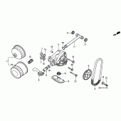 Схема вузла: Масляний фільтр / маслонасос для Honda VT750 Shadow ACE