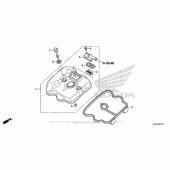 Схема вузла: Клапанна кришка для Honda CB300F