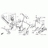 Схема узла: Передний тормозной цилиндр для Honda VTX1800