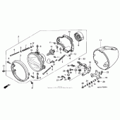 Схема узла: Фара для Honda VT1100 Shadow Aero