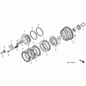 Схема узла: Сцепление для Honda CBF500