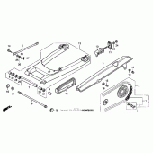 Схема узла: Задний рычаг (Маятник) для Honda CB750 Nighthawk