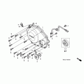 Схема узла: Правая крышка картера для Honda CBR1000 CBR1000RR Fireblade