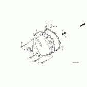 Схема узла: Сцепление cover для Honda GL1800 Gold Wing