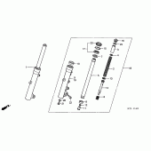 Схема узла: Вилка передней оси для Honda FJS600 Silver Wing