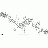 Схема узла: Коленчатый вал и Поршень для Honda GL1500 Valkyrie Interstate
