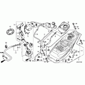 Схема узла: Топливный бак + топливный насос для Honda NC700