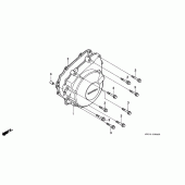 Схема вузла: Кришка генератора для Honda CBR600 CBR600F