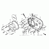 Схема вузла: Права кришка картера для Honda VT1100 Shadow Spirit