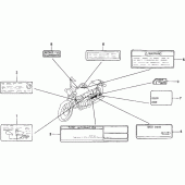 Схема вузла: Інформаційні наклейки для Honda CMX250 Rebel