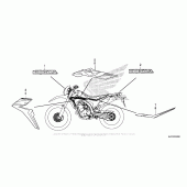 Схема вузла: Mark + Stripe (1) для Honda CRF250