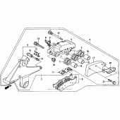 Схема вузла: Задній гальмівний супорт для Honda CBR1000 CBR1000F Hurricane