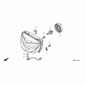 Схема узла: Фара (1) для Honda CBR600 CBR600F