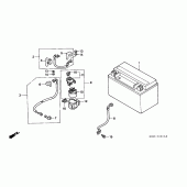 Схема вузла: Акумулятор для Honda VFR400