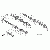 Схема вузла: Трансмісія для Honda XR400