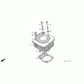 Схема вузла: Циліндр для Honda NX650 Dominator