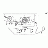 Схема узла: Спидометр для Honda CMX250 Rebel