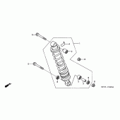 Схема вузла: Задня підвіска для Honda XL125 Varadero