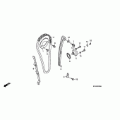 Схема вузла: Ланцюг ГРМ & Натяжник & Заспокоювач для Honda CRF230 CRF230F