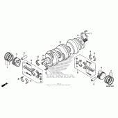 Схема вузла: Колінчастий вал & Поршень для Honda GL1800 Gold Wing Valkyrie