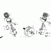 Схема вузла: Crankshaft + piston + rings для Honda VT1100 Shadow ACE Tour