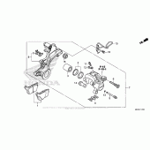 Схема вузла: Задній гальмівний супорт для Honda CBR1000 CBR1000RR (ABS) Fireblade
