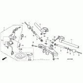Схема вузла: Верхня траверса & Кліпон керма для Honda RVT1000R RVT RC51