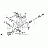 Схема вузла: Swingarm (1) для Honda VT750 Shadow Aero