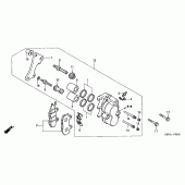 Схема узла: Передний тормозной суппорт для Honda CMX250 Rebel