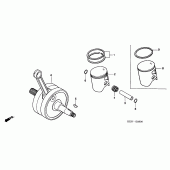 Схема узла: Коленчатый вал для Honda CR250