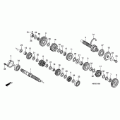 Схема вузла: Трансмісія для Honda CBF600