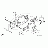 Схема вузла: Swingarm / chain case для Honda XR400