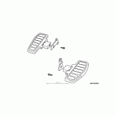 Схема вузла: Passenger billet floorboard для Honda VTX1800