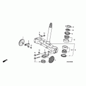 Схема вузла: Рульова траверса для Honda XR650