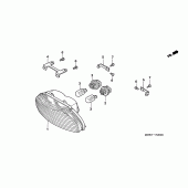 Схема вузла: Задній ліхтар (Стоп-сигнал) для Honda CBR600 CBR600F