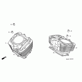 Схема вузла: Циліндр (VT1100CS / CT) для Honda VT1100 Shadow