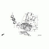 Схема узла: Зад. головка цилиндра для Honda XL1000V Varadero