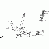 Схема узла: Рулевая траверса для Honda VT600 Shadow VLX Deluxe