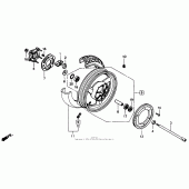 Схема узла: Заднее колесо 1100 для Honda ST1100 Pan-European