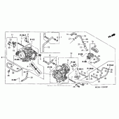 Схема вузла: Карбюратор для Honda VT1100 Shadow Sabre
