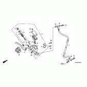 Схема вузла: Передній гальмівний циліндр для Honda CRF230 CRF230F