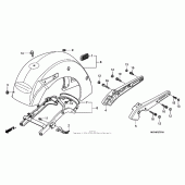 Схема узла: Заднее крыло (vtx1800n) для Honda VTX1800