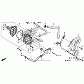 Схема вузла: Водяний насос для Honda CBR600 CBR600RR